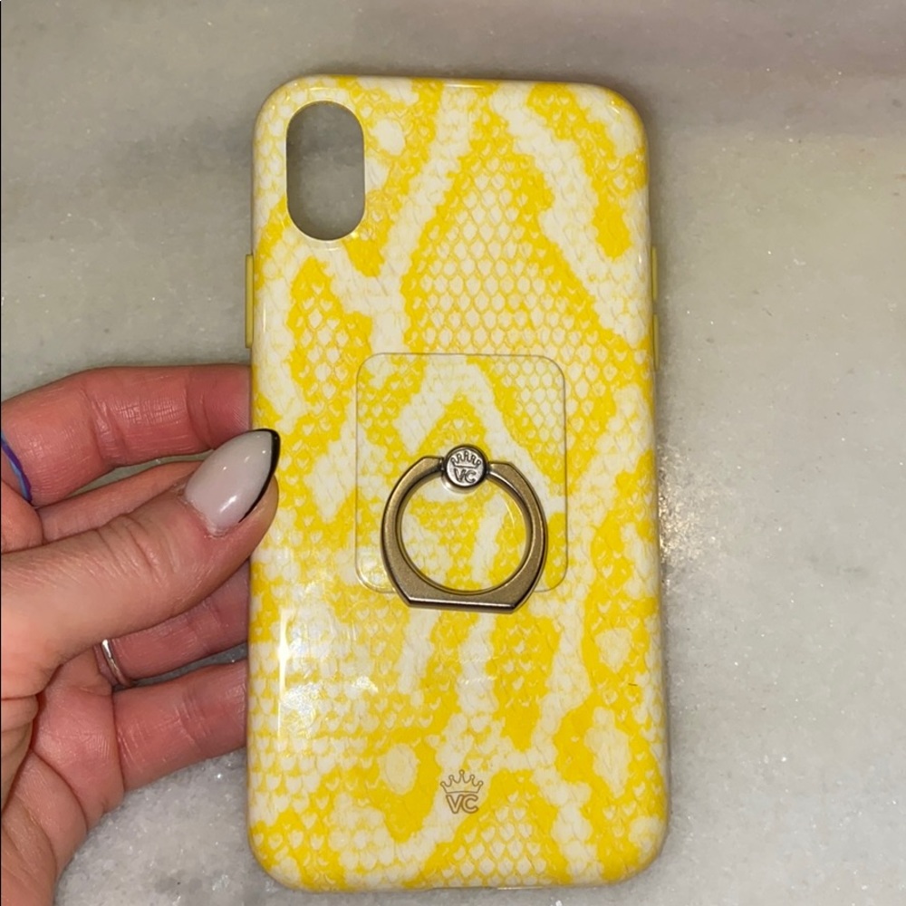 iPhone X Velvet Caviar yellow snakeskin case